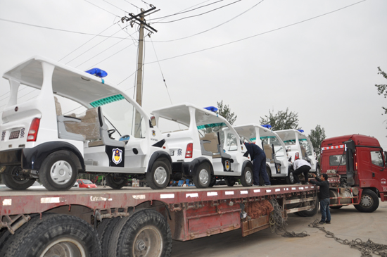 山西電動巡邏車發(fā)車，“牽走”稷山縣居民煩惱